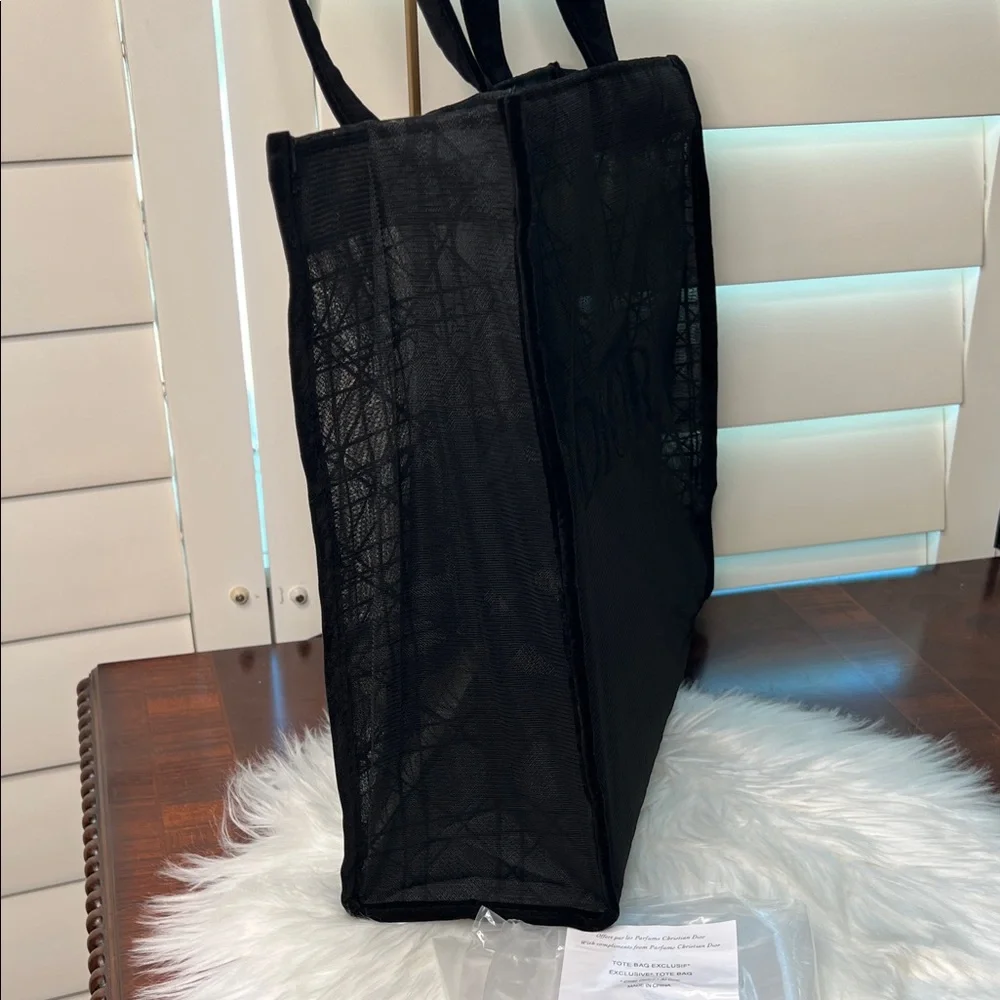 Dior Limited Edition Beauty Black Mesh Tote Bag NWOT - Picture 12 of 17